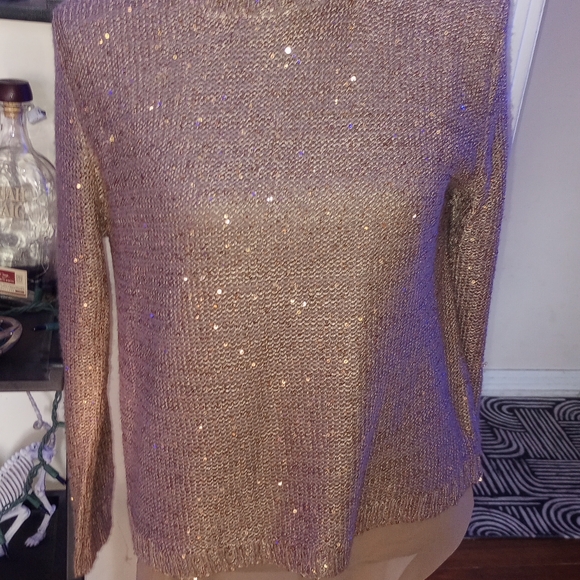 Simply Couture Sweaters - Simply Couture Sparkling Gold Women's Sweater